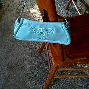 Mint green clutch